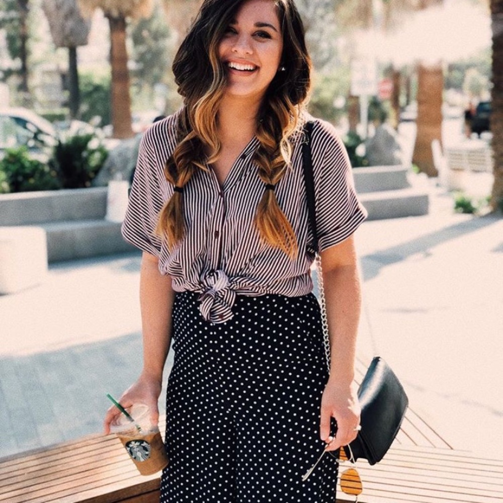 ✨Navy blue and white polka dot PANTS! Trouser